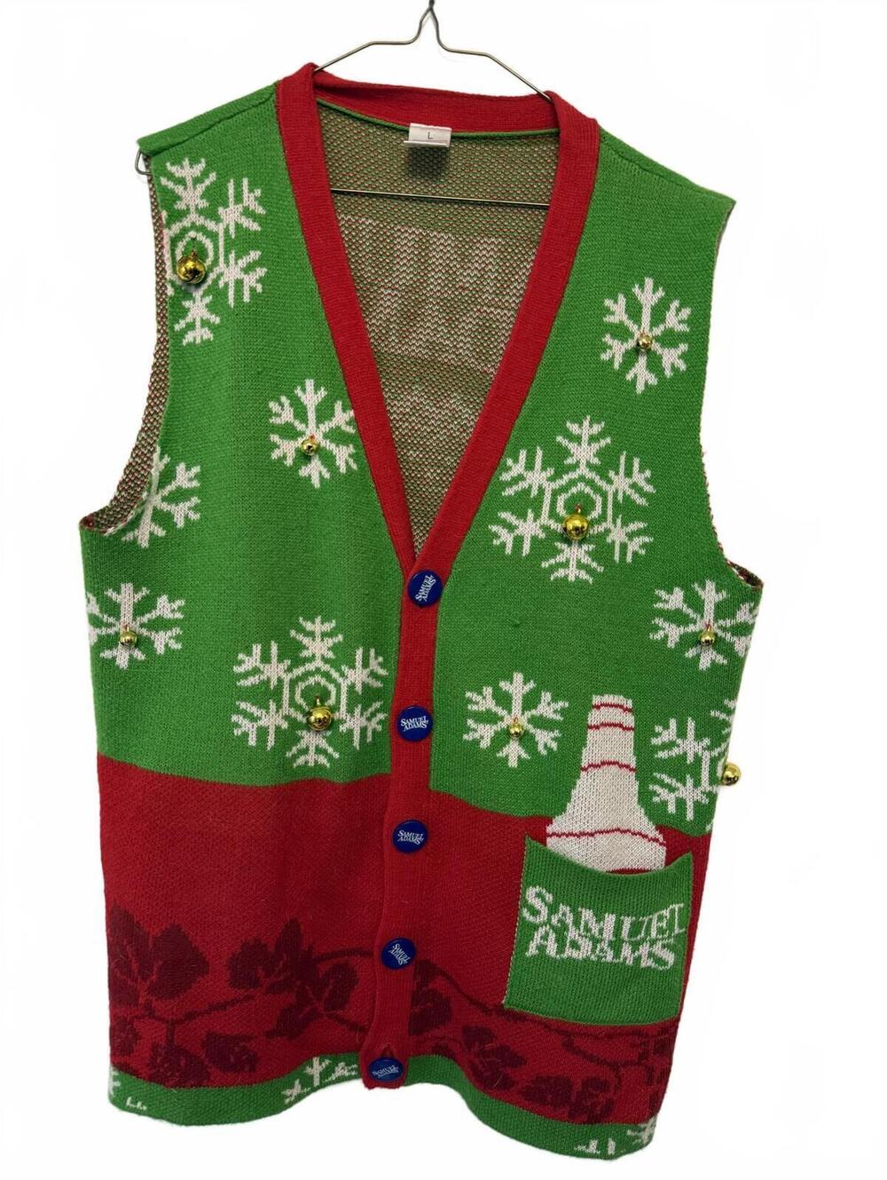 Samuel Adams Festive Holiday Knit Vest Size Large
